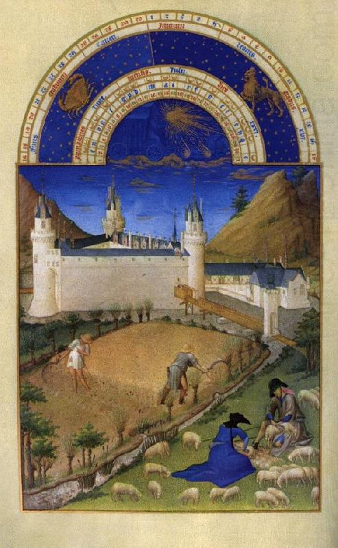 LIMBOURG brothers Les trs riches heures du Duc de Berry: Juillet (July) dh china oil painting image
